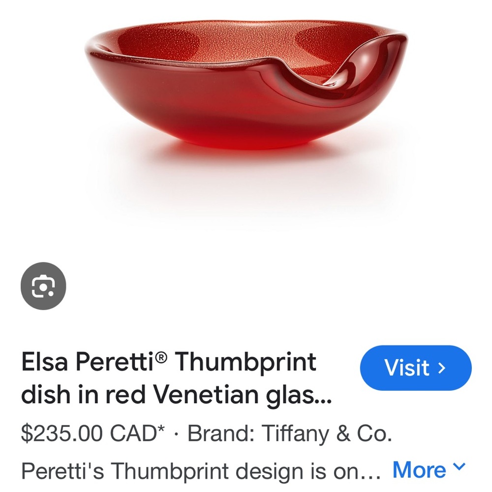 Tiffany & Co. Red Venetian Glass Dish - Picture 3 of 3